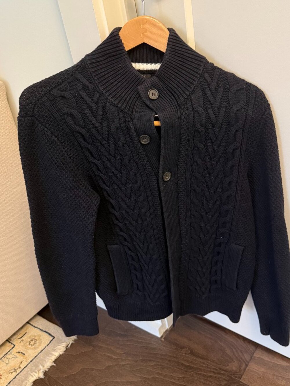 Banana Republic Men's Cable Knit Cardigan - Size Small